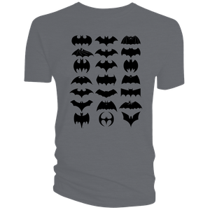 [Batman: T-Shirt: Bat Symbols Montage (Product Image)]