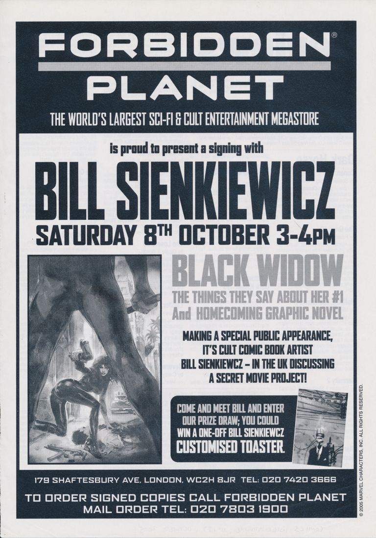 Bill Sienkiewicz Signing Black Widow