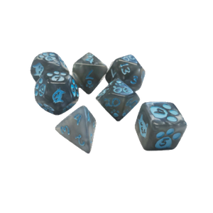 [Kitten Polyhedral Dice Set: Gray (Product Image)]