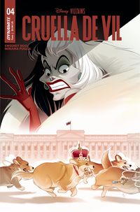 [The cover for Disney Villains: Cruella De Vil #4 (Cover A Boo)]