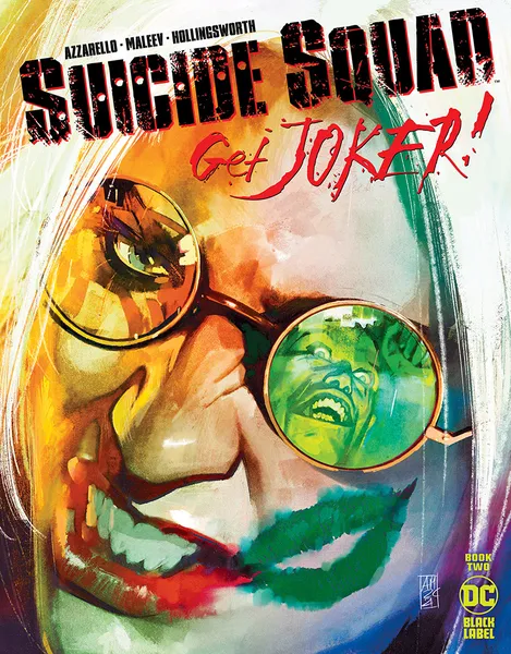 Cover of issue #2 shows a close up of Harley's face. She looks angry. On the right side is green lipstick print, and in the lens of her glasses we can see the Joker's reflection. This image is taken from the cover of the first issue. Ain't that cool. 