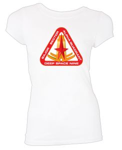 [Star Trek: Deep Space Nine: Women's Fit T-Shirt: Bajor Sector (White) (Product Image)]