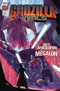 [The cover for Godzilla: Rivals: Jet Jaguar Vs Megalon: Oneshot #1 (Cover A Huang)]