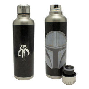 [Star Wars: The Mandalorian: Metal Water Bottle: Mandalorian Emblem (Product Image)]