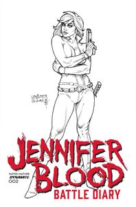 [Jennifer Blood: Battle Diary #2 (Cover D Linsner Line Art Variant) (Product Image)]