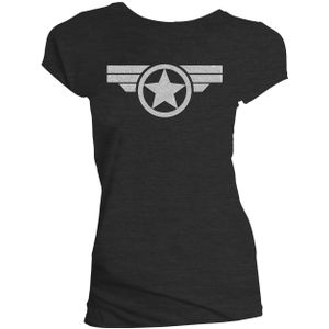 [Marvel: T-Shirts: Captain America Super Soldier (Silver - Skinny Fit) (Product Image)]