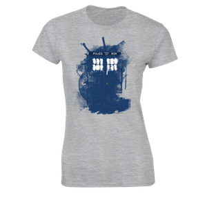 [Doctor Who: Women's Fit T-Shirt: Modern Art TARDIS (Product Image)]
