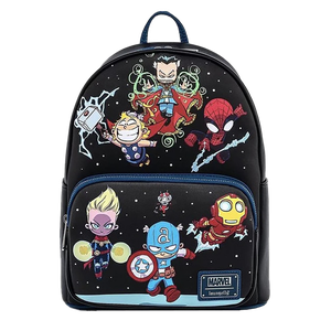 [Marvel: Loungefly Mini Backpack: Skottie Young Chibi Group (Product Image)]