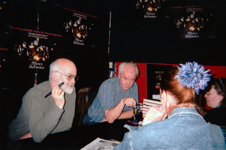 Terry Pratchett, Jack Cohen and Ian Stewart Signing 