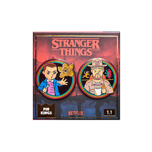 [Stranger Things: Pin Kings Enamel Pin Badge Set: Eleven & Hopper (Product Image)]