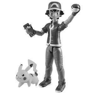 Pokemon Black & White Trainer Figures Ash with Pikachu Exclusive Action  Figure