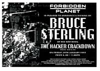 [Bruce Sterling signing The Hacker Crackdown (Product Image)]