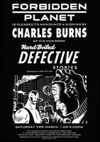 [Charles Burns signing Hard-Boiled Defective  Stories (Product Image)]