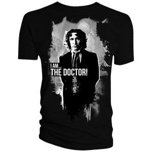 [Doctor Who: Anniversary Collection: T-Shirt: The Eighth Doctor (Black & White) (Product Image)]