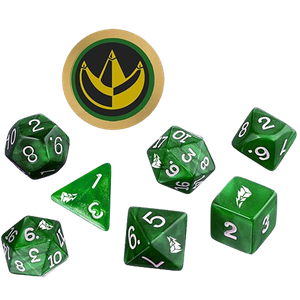 [Power Rangers: Roleplaying Game: Green Dice Set (Product Image)]