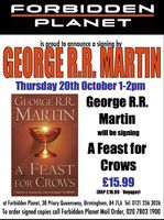 [George R. R. Martin signing A Feast for Crows (Product Image)]