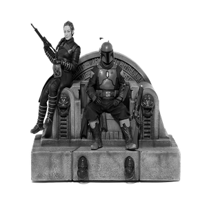 [Star Wars: The Mandalorian: Deluxe Scale Statue: Boba Fett & Fennec Shand On Throne (Product Image)]
