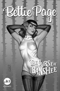 [Bettie Page: The Curse Of The Banshee #3 (Cover L Linsner Black & White Varint) (Product Image)]