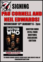 [Paul Cornell and Neil Edwards Signing Doctor Who: Four Doctors Exclusive Edition (Product Image)]