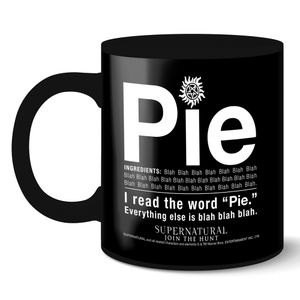 [Supernatural: Mug: Pie Blah Blah (Product Image)]