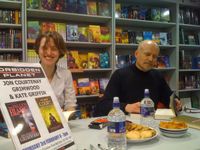 [Jon Courtenay Grimwood and Kate Griffin Signing The Fallen Blade and The Neon Court (Product Image)]