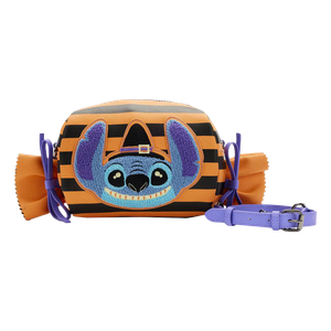 [Disney: Lilo & Stitch: Loungefly Cross Body Bag: Striped Halloween Candy Wrapper (Product Image)]