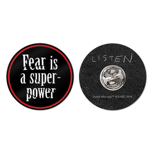 [Doctor Who: The 60th Anniversary Diamond Collection: Enamel Pin Badge: Fear Is A Super-Power (Product Image)]