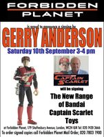 [Gerry Anderson signing the new range of Bandai Captain Scarlet toys (Product Image)]