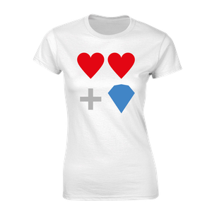 [Doctor Who: Women's Fit T-Shirt: ♥♥+♦ (Product Image)]
