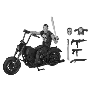 [Marvel Legends Action Figure: The Punisher With Motorcycle (Product Image)]