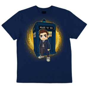 [Doctor Who: T-Shirt: The Fourteenth Doctor & TARDIS By Kelly Yates (Forbidden Planet SDCC 2023 Exclusive) (Product Image)]