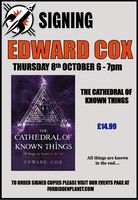 [Edward Cox Signing The Cathedral of Known Things (Product Image)]
