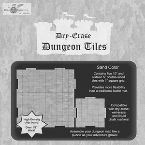 [Dry-Erase Dungeon Tiles: Combo Pack Of 5x10 & 16x5 Squares (Sand Colour) (Product Image)]